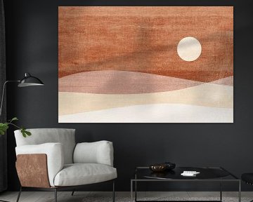 Terracotta landschap met pasteltoets van Dina Dankers