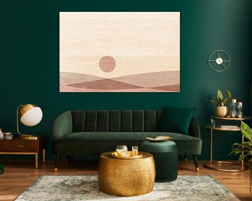 Zacht beige en roze landschap van Dina Dankers