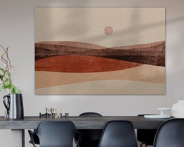 Terracotta landschap voor een rustig interieur van Dina Dankers