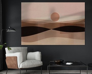 Minimalistisch landschap in aardkleuren van Dina Dankers