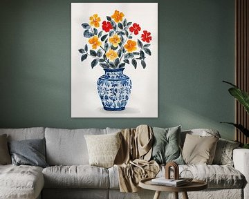 Blauwe vaas van annika persson