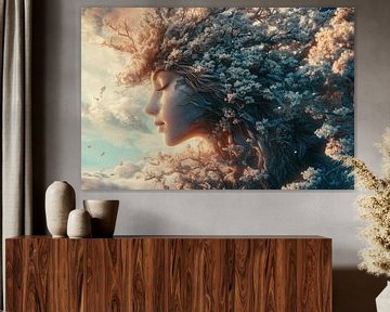 Mother Nature - Powerful Woman | Artwork full of feminine energy and natural power by Mel Digital Art