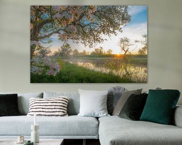 Werk aan de Groeneweg tijdens zonsopkomst