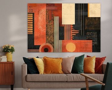 Earth tones | Beige and Red Shapes game by Zen and More