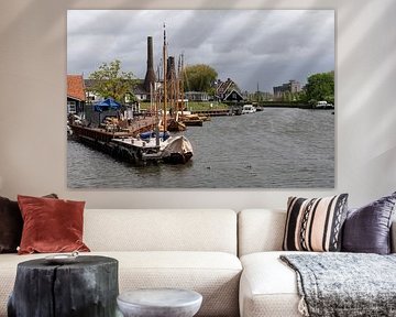 Huizen Nederland Haven met Kalkovens.