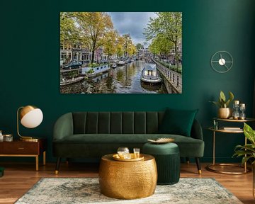 De Spiegelgracht in Amsterdam in de herfst. van Don Fonzarelli