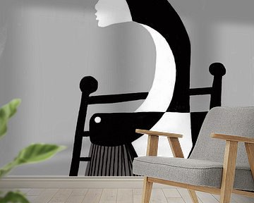 Dame in stoel 2 van Martin Groenhout