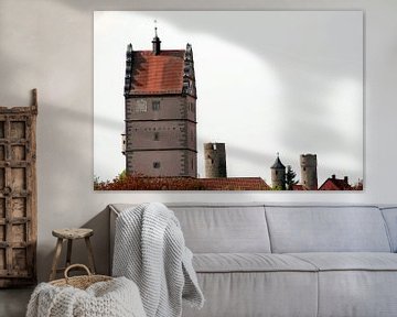 Hohntor von Bad Neustadt mit Stadtmauer-Türmchen