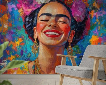 Frida: een bloeiende ziel in levendige kleuren van Niklas Maximilian