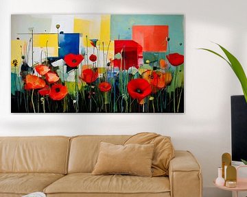 Klaproos rood van Martine Affre Eisenlohr