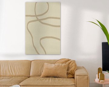 Abstracte elegantie in zacht zand van Dina Dankers