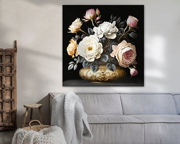 Oude meester rose kom dramatisch elegant goud roze van gm_designs