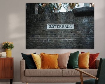 Naambord 'De Boterbrug' in Delft van Erwin van Kester