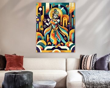 Sri Krishna Pop Full Of Art by Art Kingdom