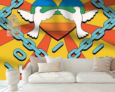 Voorbeeld van het werk in een kamer