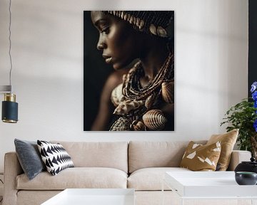 Portret van een Afrikaanse vrouw van Carla Van Iersel
