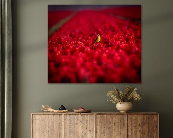 Voorbeeld van het werk in een kamer