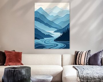 Blauwe sereniteit van Artistic