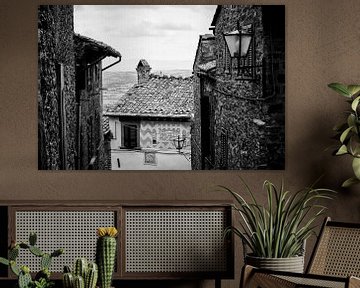 Doorkijkje in Cortona in Italië.