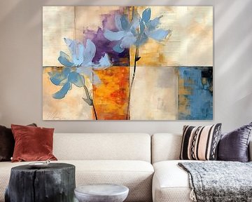Abstract Bloemen van Abstract Schilderij