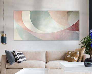 Pastel Abstract | Cirkels in Zachte Pasteltinten van Modern Collection
