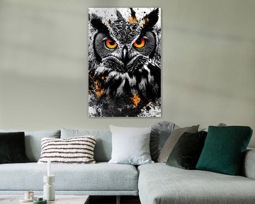 Hibou mystique aux yeux intenses sur Art & Soul Creations