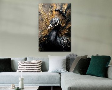 Elegante pauw met gouden details van Imperial Art House