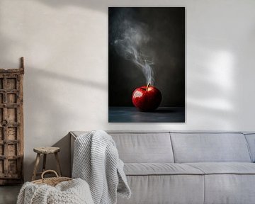 Pomme rouge et fumée sur Imperial Art House