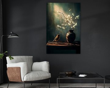 Bird and blossom still life by Imperial Art House