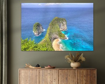 Het herkenningspunt van Nusa Penida - Kelingking Beach van bovenaf van Roith Fotografie