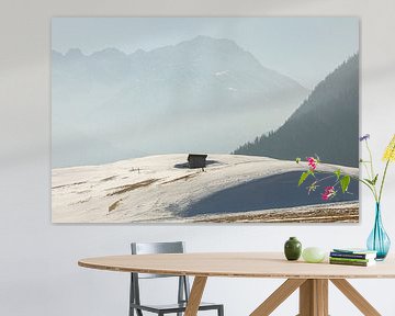 Eenzaam hutje in de sneeuw – Moos bij Lermoos, Oostenrijk van KB Design & Photography (Karen Brouwer)