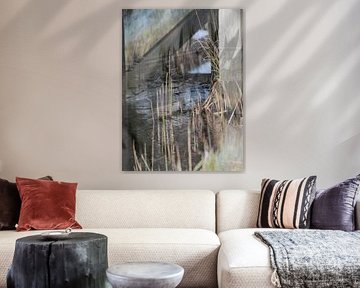 Abstracte fotografie | Modern abstract | Minimalisme | Urban | Brug over een dun laagje ijs van Art. by Janine