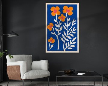 Merry Floral Splendour in Bright Blue