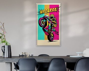 Pop-art: WROARRR! Liefde voor stunts van MotorPoster
