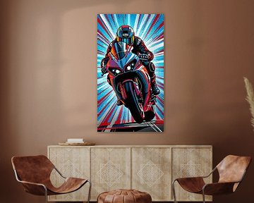 Pop-art: Supersport explosie van MotorPoster