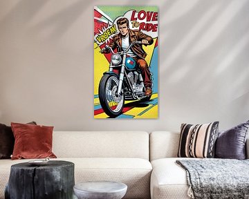 Pop-art: Rock-‘n-Ride van MotorPoster