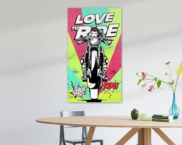 LOVE TO RIDE - In Schwarz und Weiß mit Power