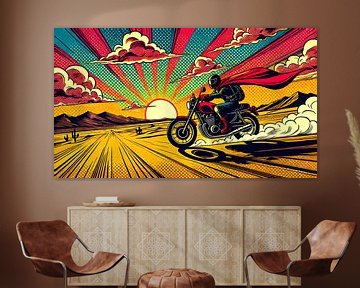 Pop-art: Vrijheid op twee wielen van MotorPoster