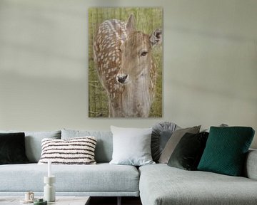 Abstracte fotografie | Abstract expressionisme | Portret van een Hert van Art by Janine