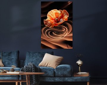 Surreal poppy in the sand by Imperial Art House