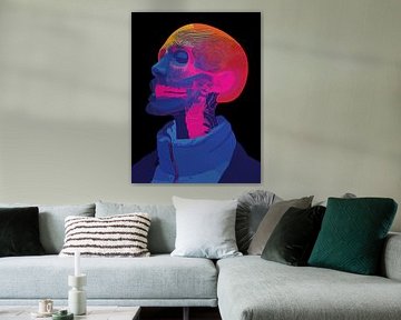 Cyber Skull Futuristic Anatomy Art by Ramy Salah Hefny
