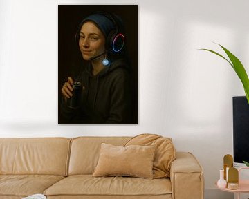 The girl with the pearl earring Gamer by Poster Art Shop