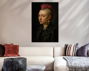 Girl with the pearl earring punk look by Poster Art Shop