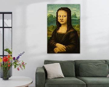 Mona Lisa in pixelated style by Poster Art Shop