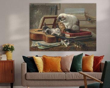 Henriëtte Ronner-Knip - De muziekles van Peter Balan