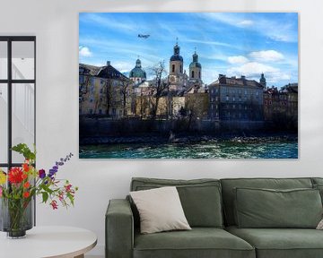 De kathedraal van Innsbruck aan de Inn van ManfredFotos