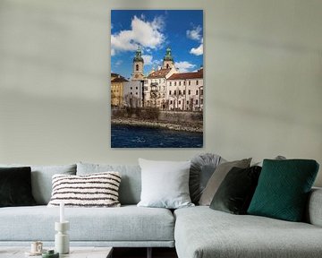 De kathedraal van Innsbruck aan de Inn van ManfredFotos