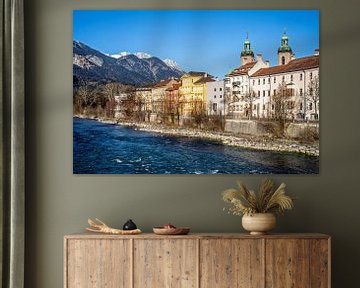 De kathedraal van Innsbruck aan de Inn van ManfredFotos