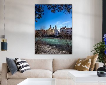 De kathedraal van Innsbruck aan de Inn van ManfredFotos