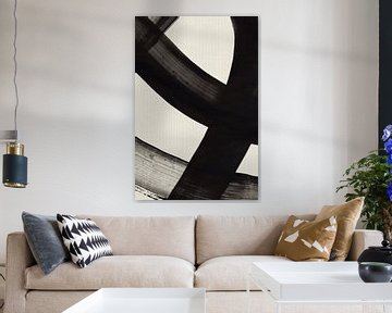 Aquarelstreken in basiszwart van Dina Dankers